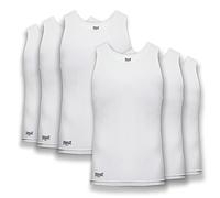 Everlast 6-Pack Men's Essential Tank Tops, Undershirts Breathable, Tagless, Mens T-Shirt 60% Cotton / 40% Polyester (Medium, White)