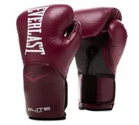 Everlast Gants de boxe Elite 2 – Cuir synthétique, sangle Velcro, 16 oz Bordeaux