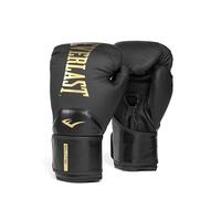 Everlast Elite 2 16oz Boxing Gloves, Gold/Black Boxing Gloves for Bags, Mitt Work & Sparring, Hook and Loop Strap, Ergonomic Grip Bar, Split-Style Foam Combination - Authentic Gear