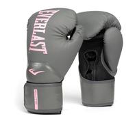 Everlast Elite 2 10oz Boxing Gloves, Grey/Pink Boxing Gloves for Bags, Mitt Work & Sparring, Hook and Loop Strap, Ergonomic Grip Bar, Split-Style Foam Combination - Authentic Gear