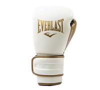 Everlast Powerlock 2R 12oz Boxing Gloves, White/Gold Boxing Gloves for Bags, Mitt Work & Sparring, Advanced Turnback Wrist Support, Quad Layered Foam Inner & Ergonomic Grip - Authentic Gear