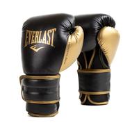 Everlast Powerlock2 Boxing Gloves Black/Gold 14oz - Enhanced Performance and Style. Ideal Training Gloves for Boxing