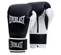 Everlast Powerlock OG 14 oz Gants de Boxe (Noir/Blanc), pour Sac, Mitaines et Sparring, Fermeture Auto-agrippante, Mousse avancée, Prise Ergonomique - Équipement Everlast Authentique