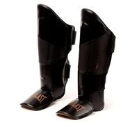 Everlast Protection Tibias Titan Pro, Noir, Protection pour Arts Martiaux et Sports de Combat, Équipement d'Entraînement Professionnel (Small)