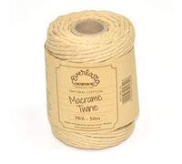 EVERLASTO Bobine de 50 m de Ficelle en Coton Doux coloré pour macramé 38/6 (4 mm Environ) (Safran)