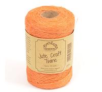 EVERLASTO Bobine de Ficelle de Jute de Couleur Naturelle - 100 m - Orange
