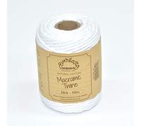 EVERLASTO Bobine de Ficelle en Coton Doux pour macramé 38/6 (4 mm Environ) Blanc Neige 50 m