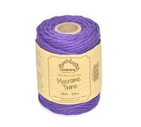 Everlasto Bobine de ficelle en coton doux pour macramé 38/6 (4 mm environ) Violet 50 m