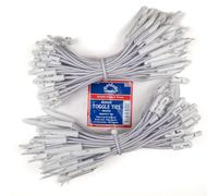 Everlasto Lot de 100 Attaches élastiques pour échafaudage et bâches Blanc 300 mm