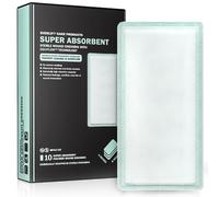 EVERLIT CARE EquiFlow Lot de 10 pansements super absorbants pour plaies exsudatives | Pansement polymère non adhésif à absorption rapide avec tampon de gaze anti-adhésif | Haute absorption et