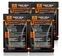 EVERLIT Lot de 4 pansements adhésifs non ventilés pour blessure thoracique ouverte et plaies thoraciques