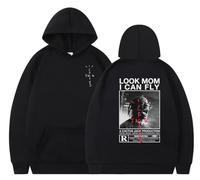 EVERLUCK Travis Hiphop Sweat à capuche pour homme avec inscription « Mom I Can Fly Scott » pour fans de rap, 01 Hiphop Jack, L