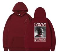 EVERLUCK Travis Hiphop Sweat à capuche pour homme avec inscription « Mom I Can Fly Scott » pour fans de rap, 14 Jack Hiphop, XL