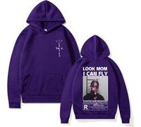 EVERLUCK Travis Sweat à capuche Hip Hop Fans Scott Wish You Were Here pour femme Look Astroworld Mom I Can Fly, 16 Travis Sweat à capuche, L