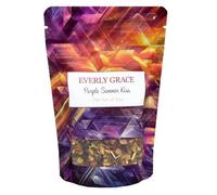 Everly Grace Infusion de Fruits Bio Purple Summer Kiss - Mélange Fleuri Hibiscus, Pomme et Lavande - Élégance sans Théine - Idéal en Thé Glacé et Bien-être