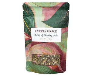 Everly Grace Melody of Blooming Herbs - Infusion Bio aux Herbes, 40 g - Avec Fenouil, Camomille, Menthe Verte et Pétales de Rose - Fait à la main en petites quantités à Augsburg