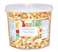 Everly Grace Popcorn - Coconut Paradise, 600 g - Seau de popcorn aux notes de noix de coco tropicales de notre manufacture à Augsbourg, Allemagne