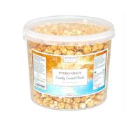 Everly Grace Popcorn - Crunchy Caramel Clouds, 600 g - Seau de popcorn au caramel sucré et vanille bourbon, fait main en Allemagne