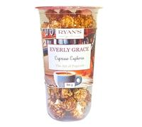 Everly Grace Popcorn - Espresso Euphoria, 60 g - Gobelets de popcorn au caramel sucré et véritable espresso, grignotage silencieux, fait main en Allemagne