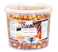 Everly Grace Popcorn - Espresso Euphoria, 600 g - Seau de popcorn au caramel sucré et véritable espresso, fait main en Allemagne