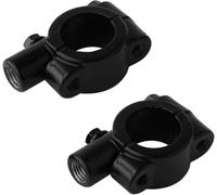 Evermotor 2 Pcs 22mm (7/8 ") Support Universel De Rétroviseur De Guidon 10mm Support De Miroir De Montage De Guidon De Moto (Noir)