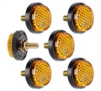 evermotor 6 pcs Universal M5 Motorcycle Bicycle Mini Board Spotlight Amber