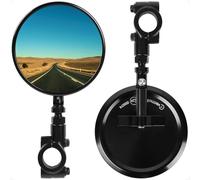Evermotor CNC Motorcycle Mirror, E24 Approved Motorcycle Mirrors, Round for Scooters, ATVs, Mopeds, Quads, Mopeds (2)