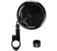 evermotor Rétroviseur Moto Homologué E24 Ø95 mm Aluminium CNC Réglable 360° avec Fixation à Pince pour Guidon 22 mm et 25,4 mm Sans Démontage 1 Pièce
