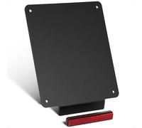 Evermotor Support de Plaque Moto avec Catadioptre 30°, Maintien Stable | 180×200mm Universel, Aluminium 3mm, Réflecteur 108mm, Léger, Antivibration, Moto, Scooter, Cyclomoteur, Quad