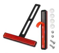 evermotor universel 108 x 18 x 9 mm moto E4 réflecteur arrière étroit rouge avec long support en T réflecteur de plaque d'immatriculation oeil de chat scooter quad homologué E