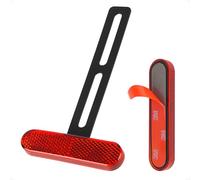 evermotor universel 87 x 21 x 8 mm moto E4 réflecteur arrière étroit rouge avec long support en T réflecteur de plaque d'immatriculation oeil de chat scooter quad homologué E
