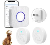 EverNary Sonnette de porte pour chien pour apprentissage de la propreté, sonnette de porte WiFi sans fil, sonnette intelligente pour chien avec application téléphone, bouton tactile étanche avec