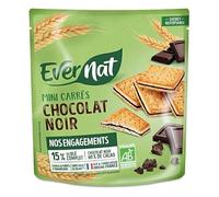 EVERNAT - Mini biscuits carrés chocolat noir 180g - Vente à l'unité - meilleure offre