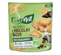 EVERNAT - MINIS CARRES CHOCOLAT NOIR 180G