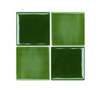 Everpertuk 20pcs Stickers de Carrelage en PVC Auto-adhésif Imperméable Autocollant Mural Décoratif Stickers Muraux Carreaux de Sol pour Cuisine Salle de Bain Maison Vert 15X15cm