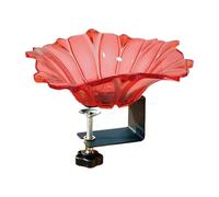 EverPinger Abreuvoir Mural pour Oiseaux, Fonction D'abreuvement, Support de Fixation Stable, Montage Facile, Mangeoire à Oiseaux pour Jardin, Rouge