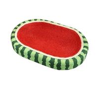 EverPinger Lit de Grattage pour Chat avec Planche à Griffer en Carton Ondulé Bol Lounge Boîte de Grattage Moderne Design Courbé Confortable Adapté pour, pastèque