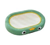 EverPinger Lit de Grattage pour Chat Coussin Griffoir Pad Rond Antidérapant Sisal Résistant avec Boule Suspendue Multifonction Adapté à Chats D'Intérieur Cadeaux, Grenouille