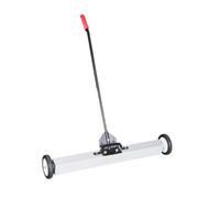 EverPinger Pick Up Sweeper Ramasse-métaux Magnétique Manuel Balai Collecteur sur Roues Poignée Extensible Aluminium Adapté Au Nettoyage Professionnel Atelier, 36 Pouces
