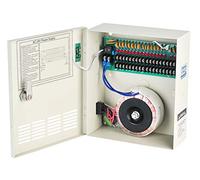 EVERSECU Fusible de réinitialisation 18 canaux AC 24 V 10 A avec prise CA et verrouillage pour caméras de sécurité, DVR, alimentation CCTV