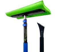 EVERSPROUT Never-Scratch SnowBuster Kit de déneigement et de Nettoyage de Voiture de qualité supérieure avec grattoir à Glace Extensible, Balai à Neige et Poteau à 3 étapes | Parfait pour
