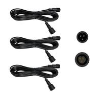 Evertine Lot de 3 câbles d'extension Xconnect 10ft / 3 m 18 AWG IP67 | Câble de connexion étanche IP67 pour pixel WS2811, lumières de Noël et paysage, connecteur mâle de 17 mm