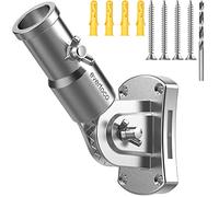 evertoco Support de mât de drapeau robuste en acier inoxydable T304 - Support réglable à 180° pour mât de drapeau pour maison avec deux méthodes d'installation, support de drapeau pour mât de 2,5 cm