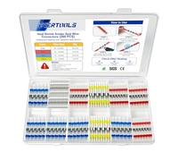 EVERTOOLS Lot de 200 connecteurs de fil à souder thermorétractables étanches pour câblage maritime, automobile, remorque, camping-car, bateau et camion