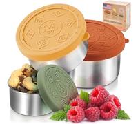 Everusely - Contenants Alimentaires en Acier Inoxydable - Lot de 3, Muted - Boîte à Déjeuner Métallique Boîtes à Snacks pour Bureau, Rangement à la Maison - Couvercles Antifuite