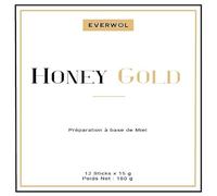 EVERWOL Honey Gold - Préparation à base de miel - 12 sticks de 15 g | Ginseng, acérola, gingembre et zinc - 120 mg de vitamine C et 10 mg de zinc par stick - 12 portions