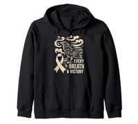 Every Breath A Victory - Viking Lutte Contre Le Cancer du poumon - Nordique Sweat à Capuche
