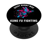 Every Bunny Was Kung Fu Combattant Pâques PopSockets PopGrip Adhésif