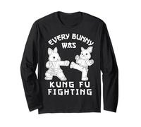 Every Bunny Was Kung Fu Fighting Funny Easter Karaté Manche Longue