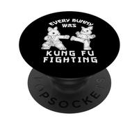 Every Bunny Was Kung Fu Fighting Funny Easter Karaté PopSockets PopGrip Adhésif